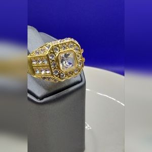 Gold Tone Dressy Men's Ring